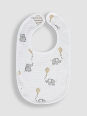 JoJo Maman Bébé White 3-Pack Sleepsuit, Hat & Bib Set - Image 5 of 7
