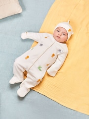 Pijamas tipo pelele de algodón bordado para bebé de Jojo Maman Bébé - Imagen 2 de 5