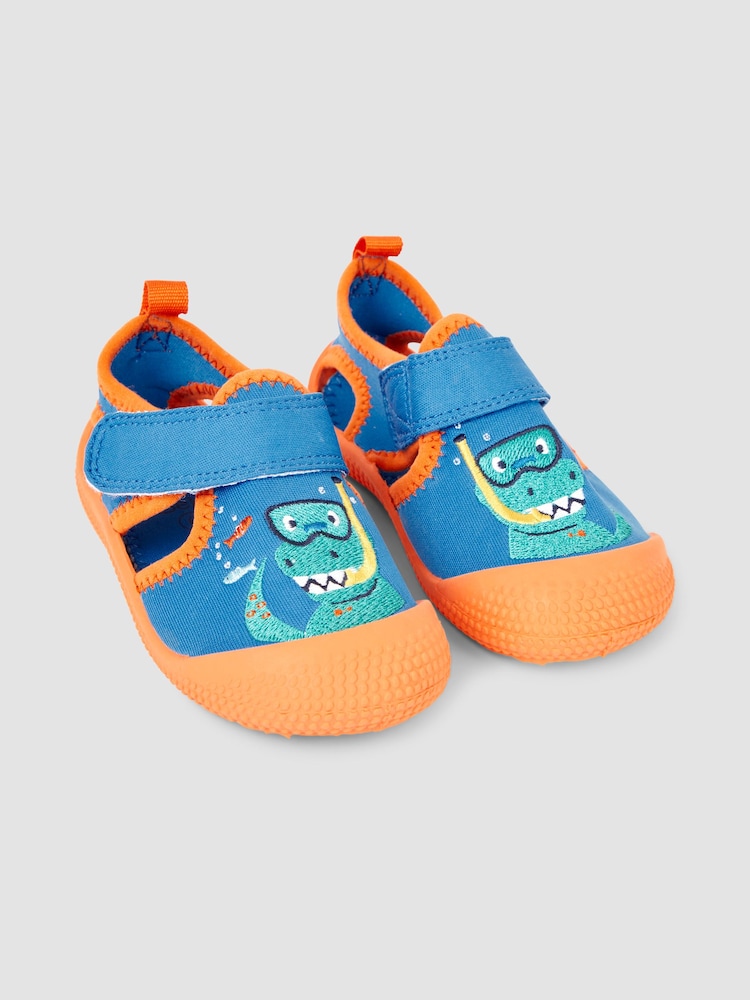 JoJo Maman Bébé Cobalt Dinosaur Beach Sandals - Image 1 of 5