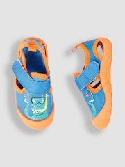 JoJo Maman Bébé Cobalt Dinosaur Beach Sandals - Image 3 of 5