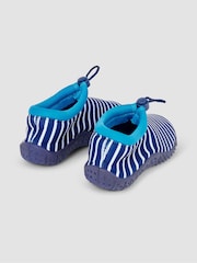JoJo Maman Bébé Navy Blue Stripe Print Beach and Swim Shoes - Image 2 of 4