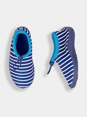 JoJo Maman Bébé Navy Blue Stripe Print Beach and Swim Shoes - Image 3 of 4