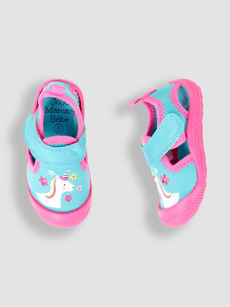 JoJo Maman Bébé Duck Egg Unicorn Beach Sandals - Image 4 of 4