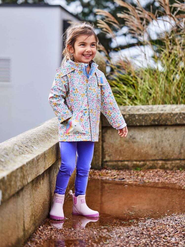JoJo Maman Bébé Unicorn Waterproof Jacket - Image 1 of 4