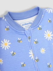 JoJo Maman Bébé Blue Bee Footless Sleepsuit - Image 2 of 3