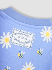 JoJo Maman Bébé Blue Bee Footless Sleepsuit - Image 3 of 3