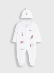 Conjunto de pijama y gorro bordados Paddington de Jojo Maman Bébé - Imagen 2 de 7