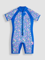 Azul marino - Bañador infantil con estampado floral de JoJo Maman Bébé - Imagen 2 de 4