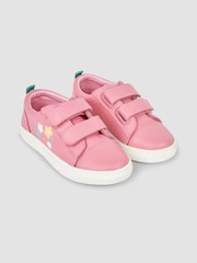 JoJo Maman Bébé Pink Leather Trainers - Image 1 of 5
