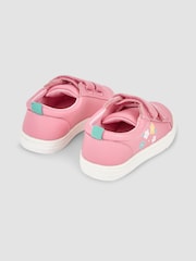 JoJo Maman Bébé Pink Leather Trainers - Image 2 of 5