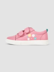 JoJo Maman Bébé Pink Leather Trainers - Image 4 of 5