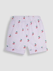 JoJo Maman Bébé Lilac Cherry Woven Pyjamas - Image 4 of 6