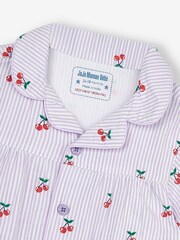 JoJo Maman Bébé Lilac Cherry Woven Pyjamas - Image 5 of 6