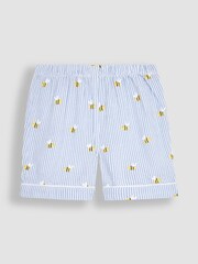 JoJo Maman Bébé Blue Bee Woven Pyjamas - Image 3 of 5