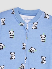 JoJo Maman Bébé Blue Print Zip Sleepsuit - Image 5 of 6