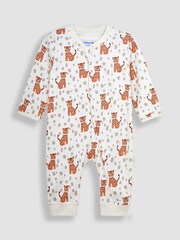 JoJo Maman Bébé Natural Tiger 2-Pack Footless Sleepsuits - Image 3 of 7