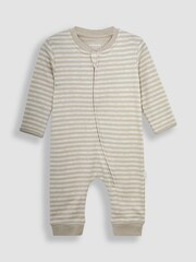 JoJo Maman Bébé Natural Tiger 2-Pack Footless Sleepsuits - Image 4 of 7