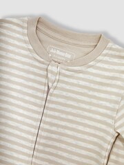 JoJo Maman Bébé Natural Tiger 2-Pack Footless Sleepsuits - Image 6 of 7