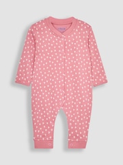 JoJo Maman Bébé Pink Heart 2-Pack Footless Sleepsuits - Image 3 of 5