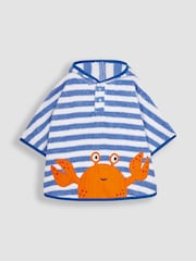 JoJo Maman Bébé Blue Crab Towelling Poncho - Image 1 of 3