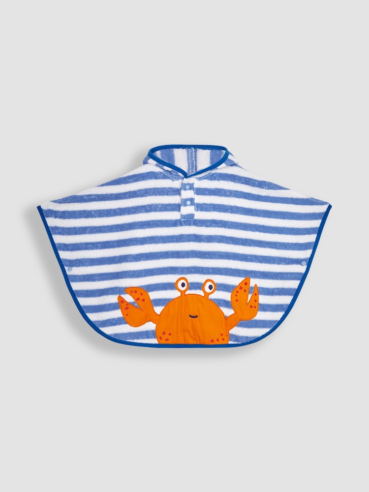JoJo Maman Bébé Blue Crab Towelling Poncho - Image 2 of 3