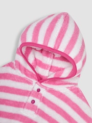 JoJo Maman Bébé Pink Strawberry Towelling Poncho - Image 4 of 4
