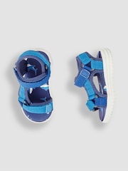 JoJo Maman Bébé Navy Blue Shark Sandals - Image 3 of 4