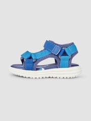 JoJo Maman Bébé Navy Blue Shark Sandals - Image 4 of 4