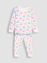 JoJo Maman Bébé Pink 2-Pack Dino Jersey Pyjamas - Image 2 of 9