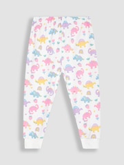 JoJo Maman Bébé Pink 2-Pack Dino Jersey Pyjamas - Image 3 of 9