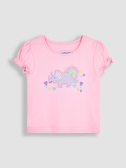 JoJo Maman Bébé Pink 2-Pack Dino Jersey Pyjamas - Image 5 of 9