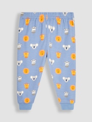 JoJo Maman Bébé Blue 2-Pack Safari Jersey Pyjamas - Image 8 of 10
