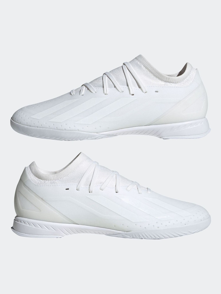 adidas White X Crazyfast.3 Indoor Boots - Image 4 of 8