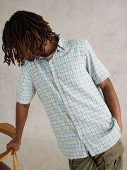 White Stuff Blue Madras Check Shirt - Image 3 of 7