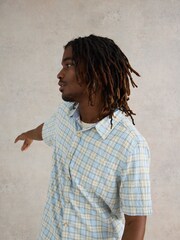 White Stuff Blue Madras Check Shirt - Image 4 of 7