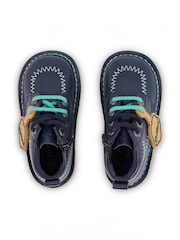 Kickers Blue Kick Hi Zig Zig Boots - Image 5 of 8