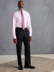 Light Pink Signature Egyptian Cotton Textured Formal Shirt With Cutaway Collar - Image 2 of 7