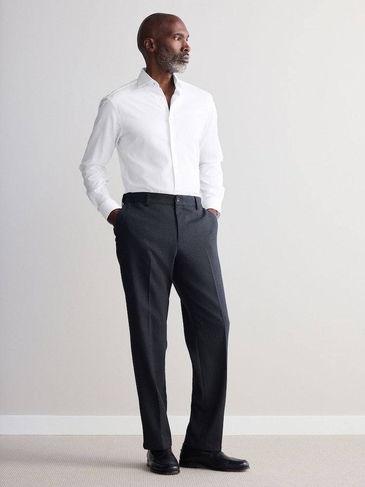 White Premium Two-Fold Cotton Shirt - Image 2 of 9