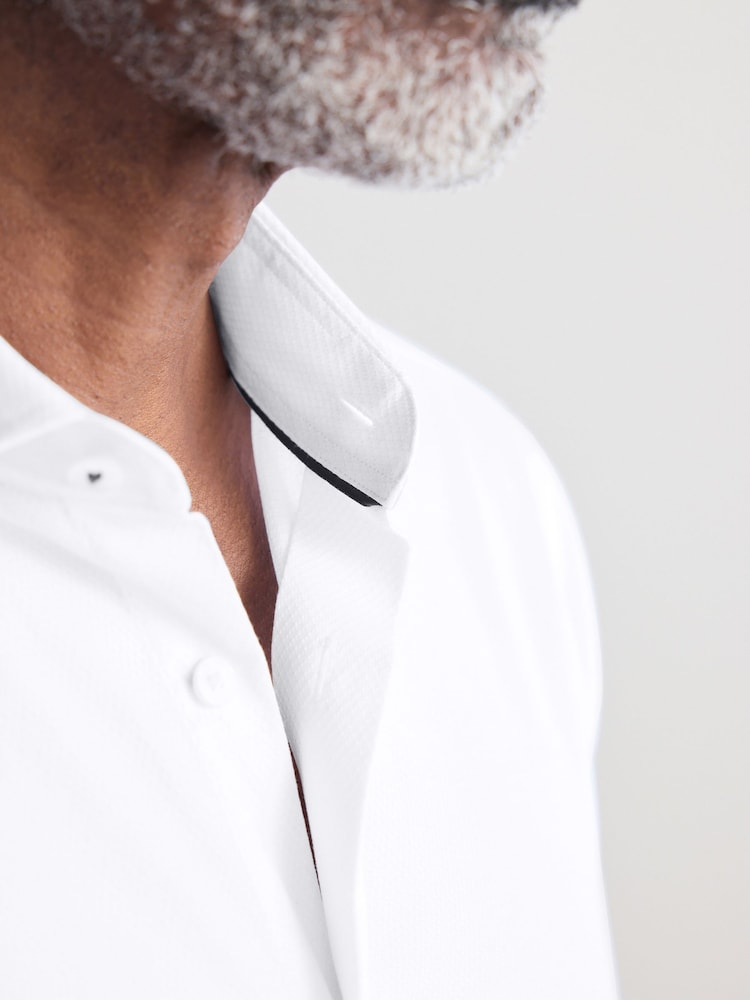 White Premium Two-Fold Cotton Shirt - Image 5 of 9