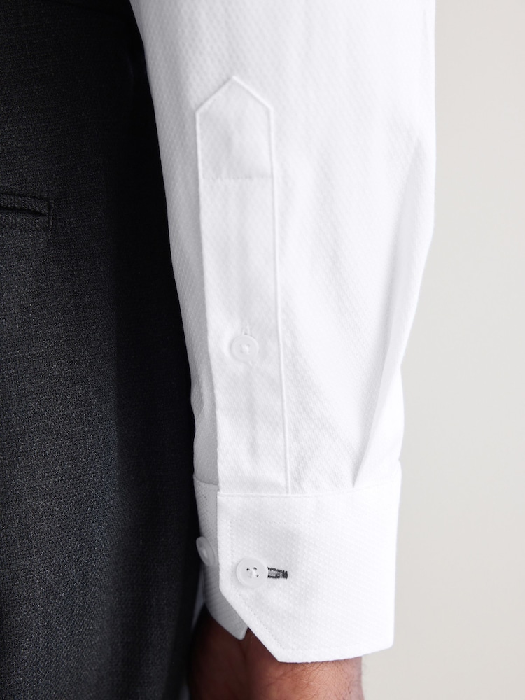 White Premium Two-Fold Cotton Shirt - Image 6 of 9