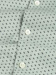 Green Geometric Signature Printed 100% Cotton Shirt - Image 8 of 8