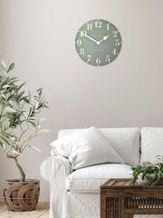 Thomas Kent Clocks Green Medium Arabic Seagrass Wall Clock - Image 1 of 4