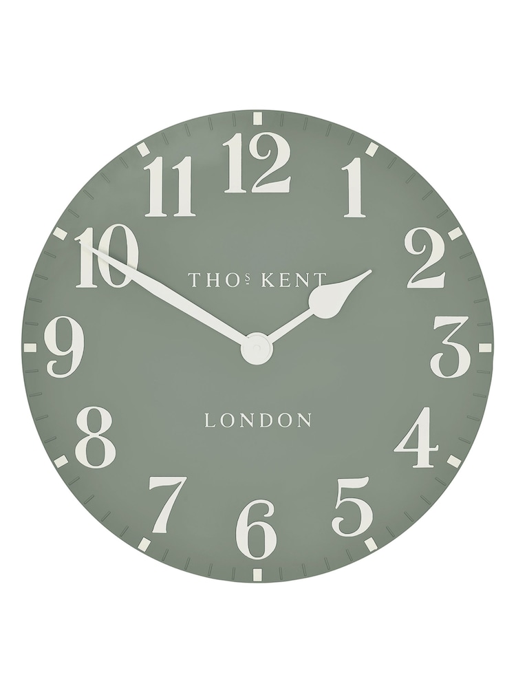 Thomas Kent Clocks Green Medium Arabic Seagrass Wall Clock - Image 2 of 4
