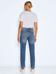 NOISY MAY Blue High Waisted Straight Leg Jeans - Image 3 of 8