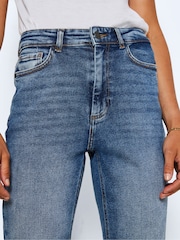 NOISY MAY Blue High Waisted Straight Leg Jeans - Image 5 of 8