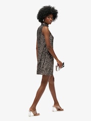 Superdry Brown Sleeveless Sequin A Line Mini Dress - Image 2 of 6