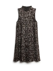 Superdry Brown Sleeveless Sequin A Line Mini Dress - Image 4 of 6
