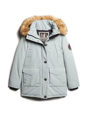 Superdry Blue Everest Faux Fur Hooded Water-Repellent Parka Coat - Image 4 of 6