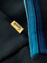 Superdry Blue Terrain Sleeve Stripe Logo Hoodie - Image 6 of 6
