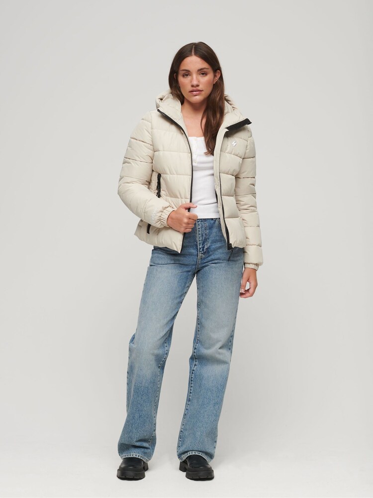 Superdry Nude Hooded Spirit Sports Puffer Jacket - Image 2 of 6